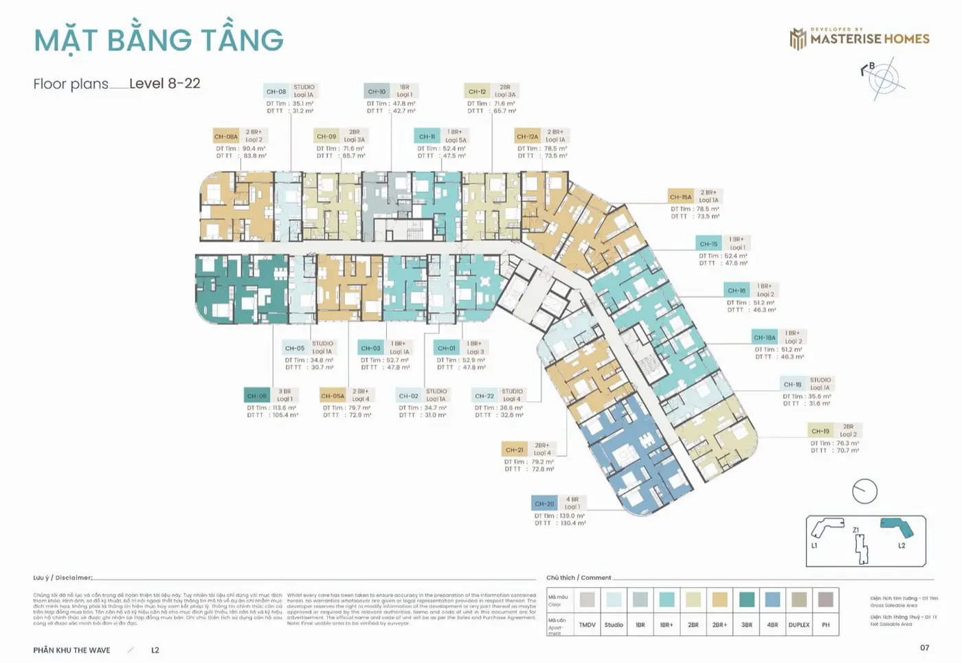 Masteri Grand Coast - mặt bằng 3