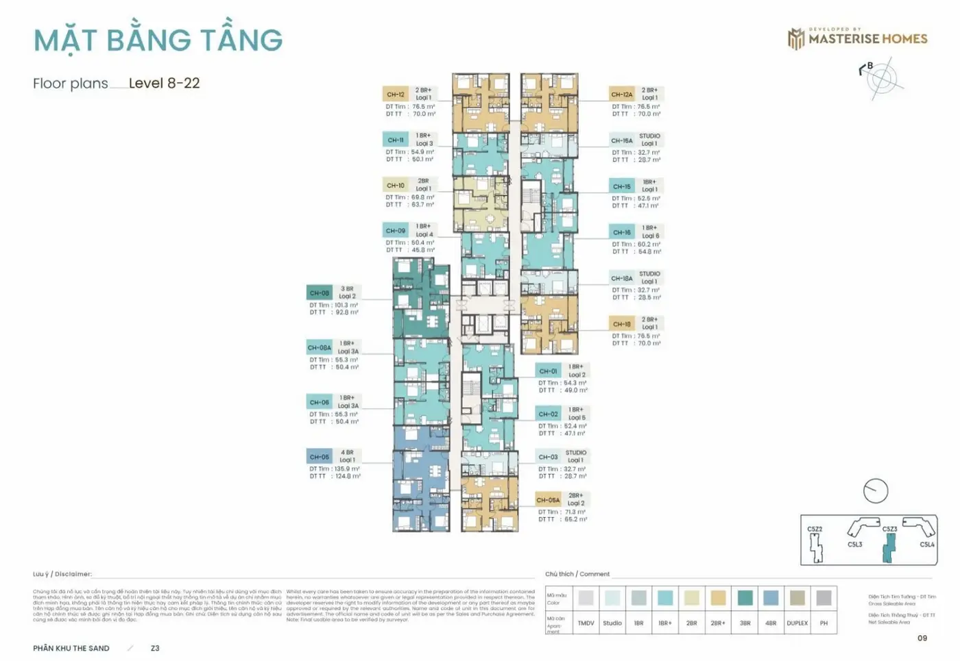 Masteri Grand Coast - mặt bằng 6
